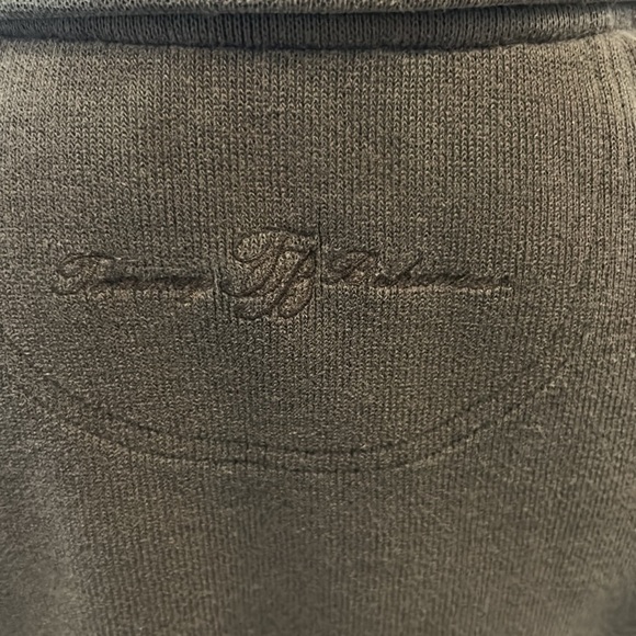 🌴Tommy Bahama Sweater Mens black/Brown Reversible 1/4 Zip Pu… - Picture 4 of 11